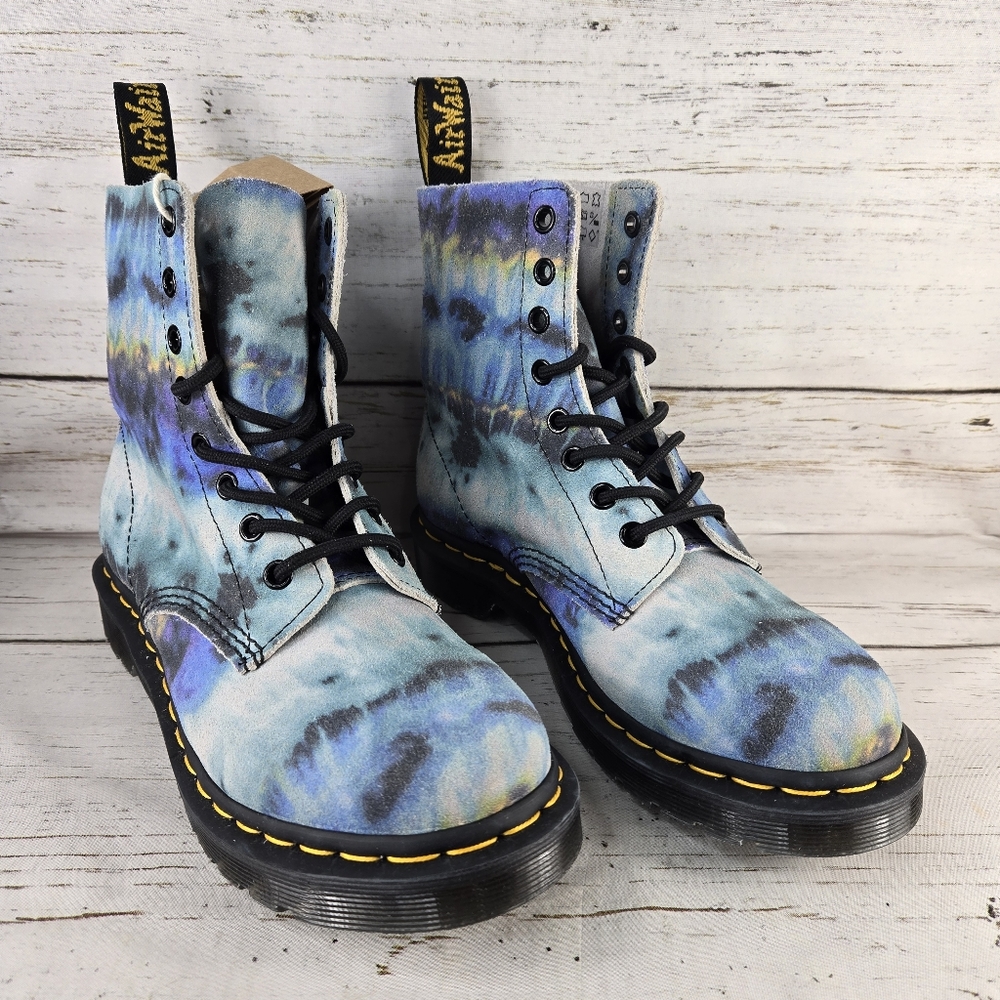 Dr. Martens 1460 Pascal Tie Dye Leather Lace Up Boots